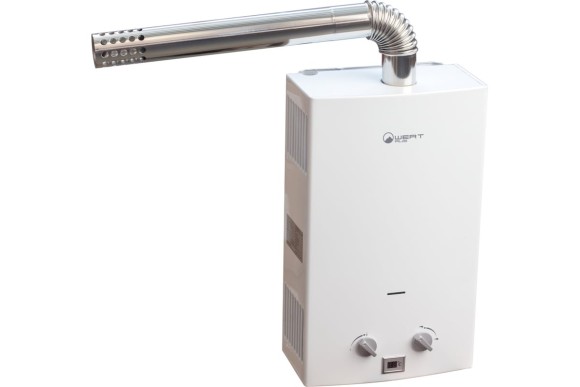 Водонагреватель газовый проточный WERT 10LT white (принудительное дымоудаление)