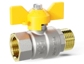 Кран шаровой газовый Ду15 (1/2") в/н бабочка Кран шаровой газовый Ду15 (1/2") в/н бабочка
