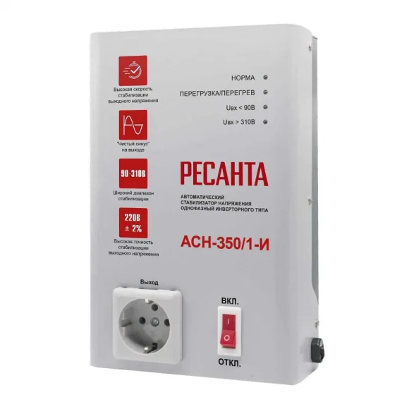 Стабилизатор напряжения инверторный Ресанта АСН-350 / 1-И